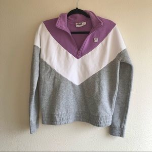 fila half zip sweater